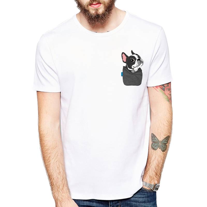 Dog in a Pocket Print T-Shirt For Pet Lovers T-shirts & Sweatshirts