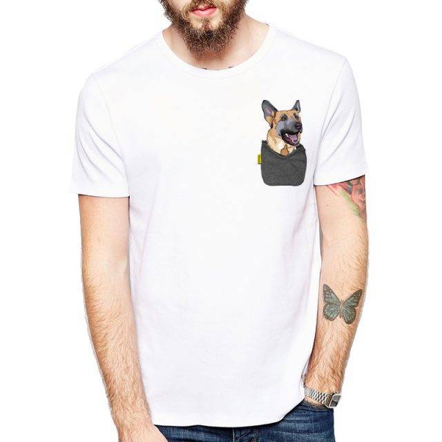 Dog in a Pocket Print T-Shirt - Adorable Darling