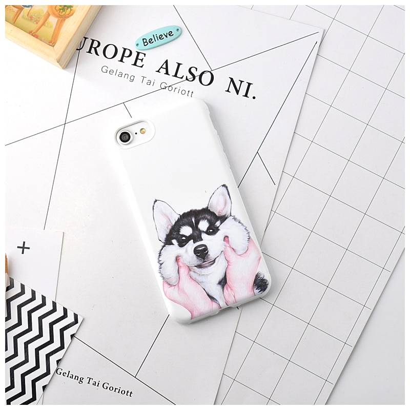 Lovely Cat and Dog Printed iPhone Case For Pet Lovers Phone Accessories