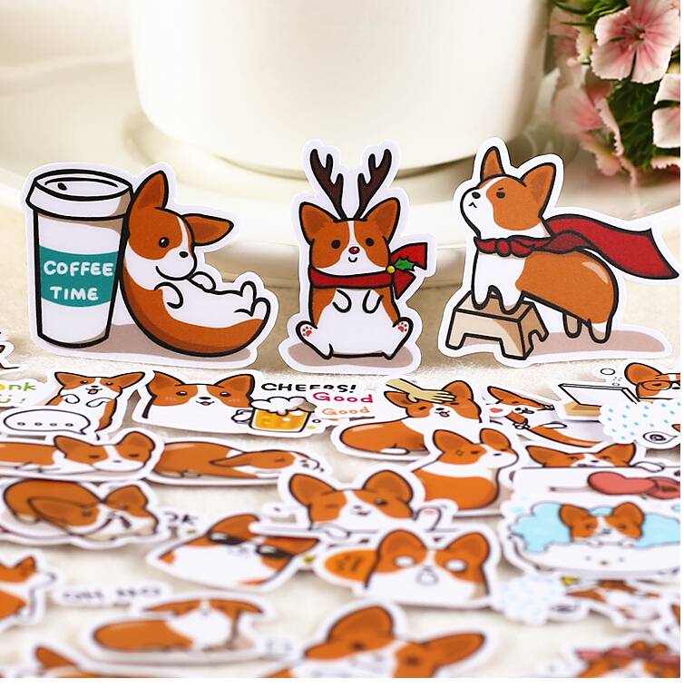 Cute Dog Printed Stickers 39 pcs Set For Pet Lovers Office & School Supplies