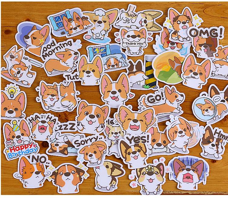 Creative Cartoon Dog Diary Stickers Set - Adorable Darling