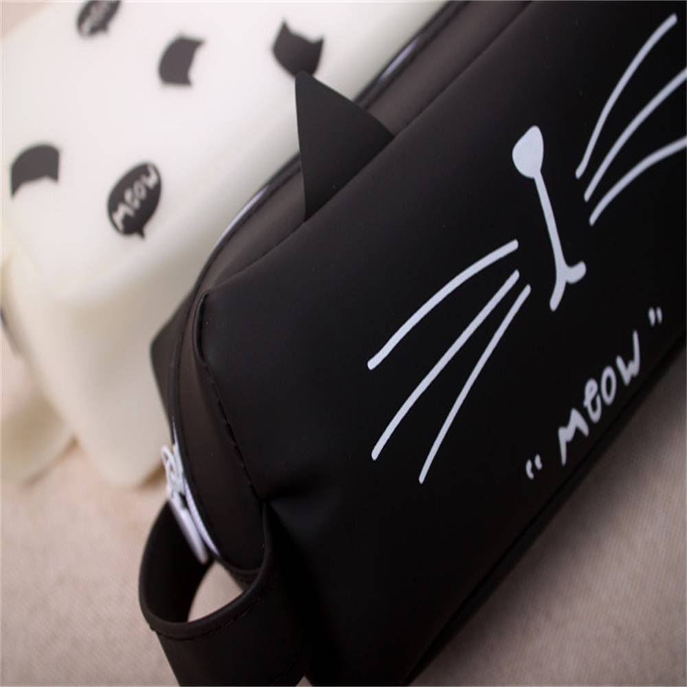 Cute Cat Patterned Pencil Case For Pet Lovers Office & School Supplies