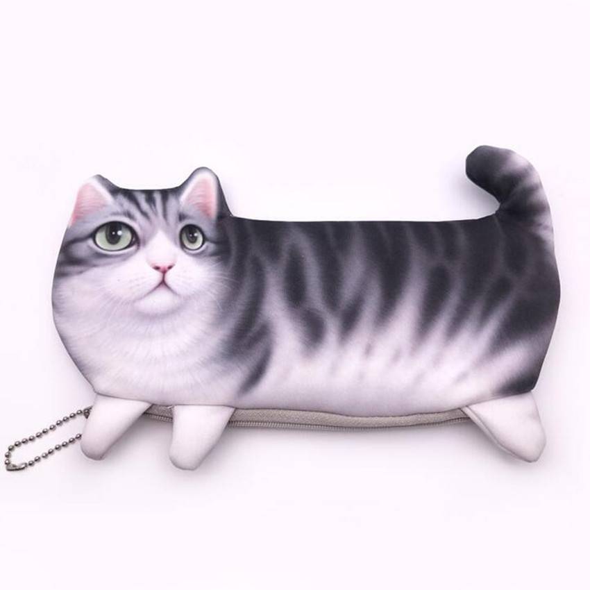 Cat Shaped Pencil Cases For Pet Lovers Office & School Supplies