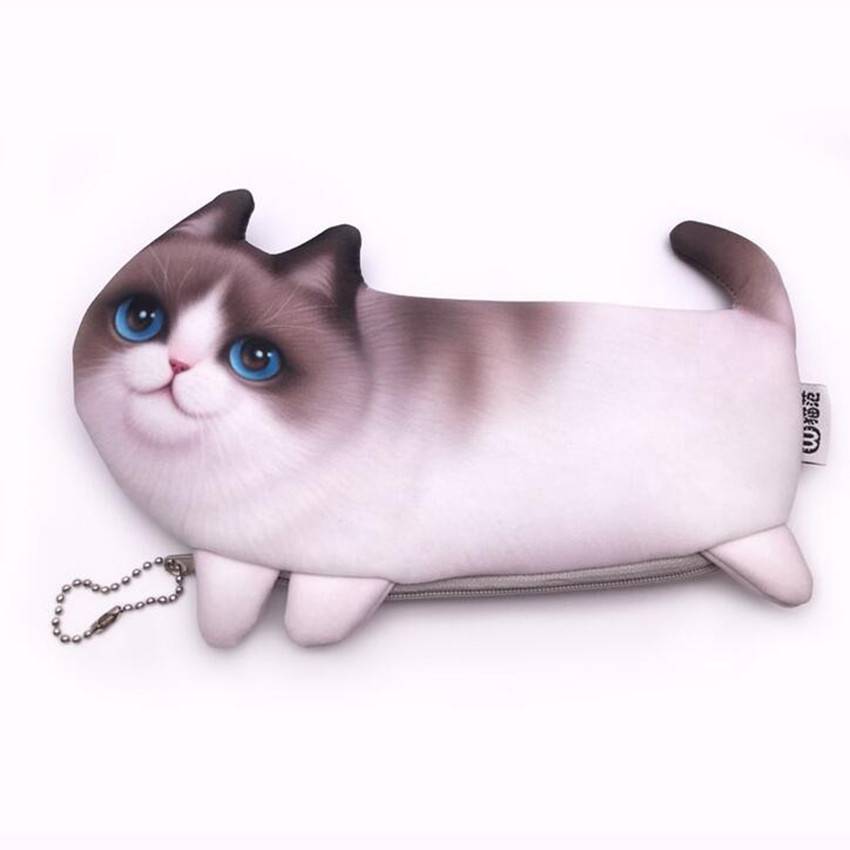 Cat Shaped Pencil Cases For Pet Lovers Office & School Supplies