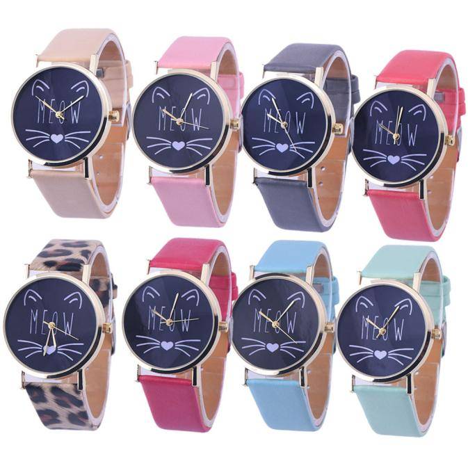 Women’s Meow Cat Printed Watches For Pet Lovers Jewelry & Watches