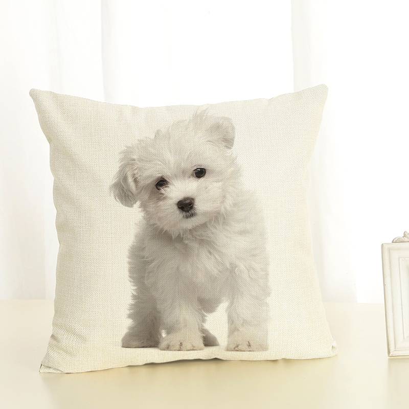 Dogs Cotton Cushion Cover For Pet Lovers Home Decor