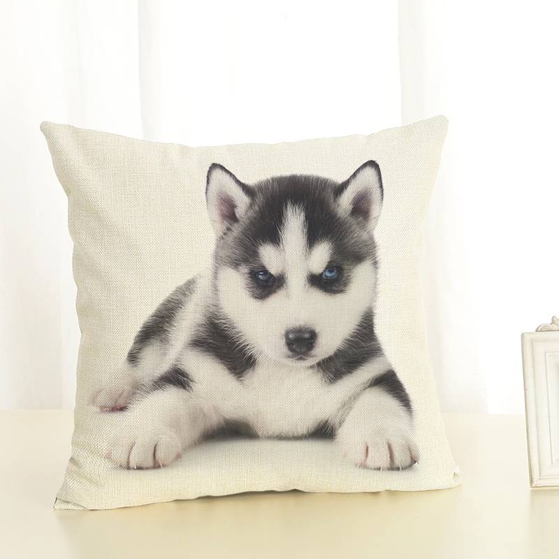 Dogs Cotton Cushion Cover For Pet Lovers Home Decor