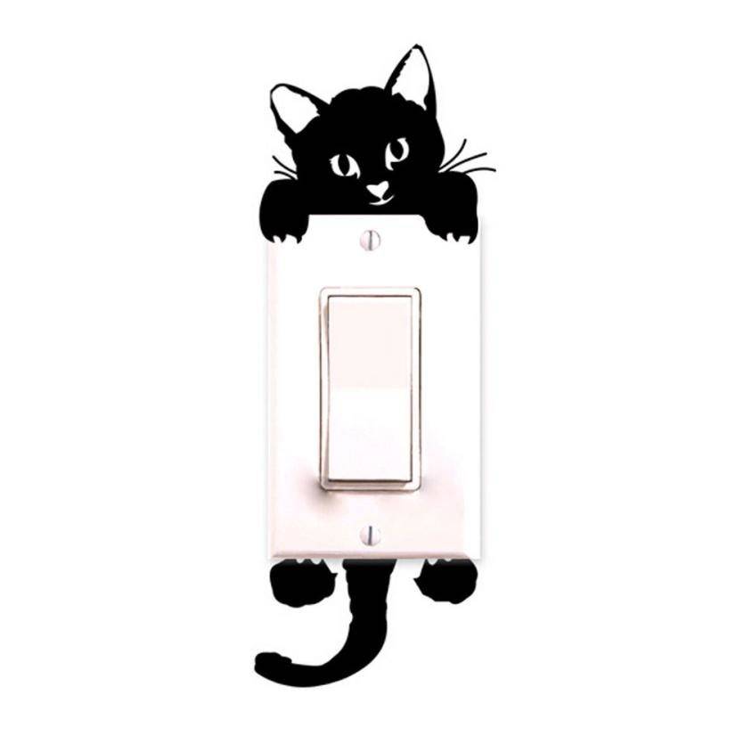 Cute Cat Light Switch Sticker For Pet Lovers Home Decor