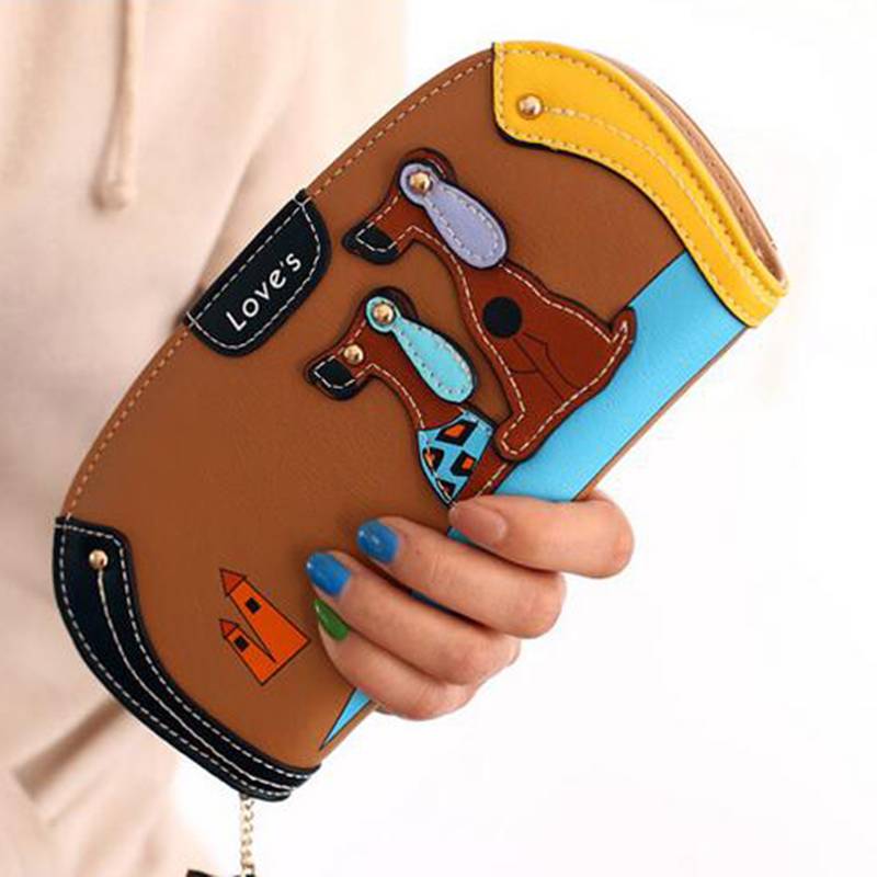 Women’s Cartoon Dog Leather Wallet Bags & Wallets For Pet Lovers