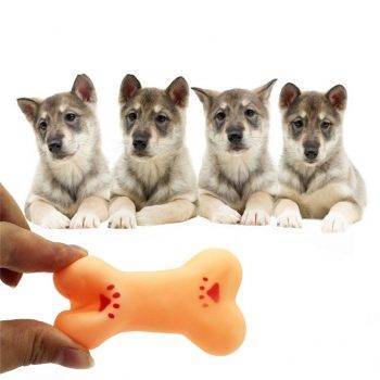 Rubber Squeaky Bone for Dog Dogs Toys