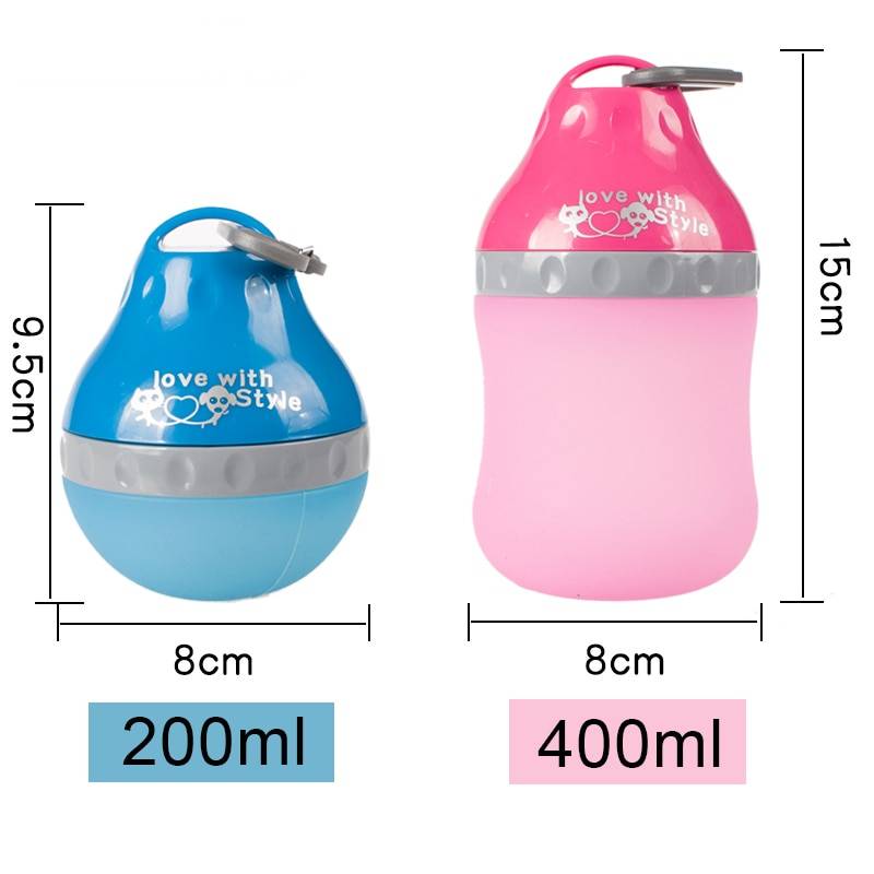 Portable Colorful Silicone Dog Water Bottle Dogs Feeding & Watering Accessories