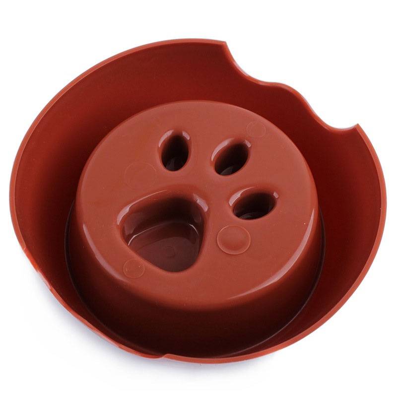 Cute Universal Paw Shaped Plastic Feeding Bowl for Pets Cats Feeding & Watering Accessories