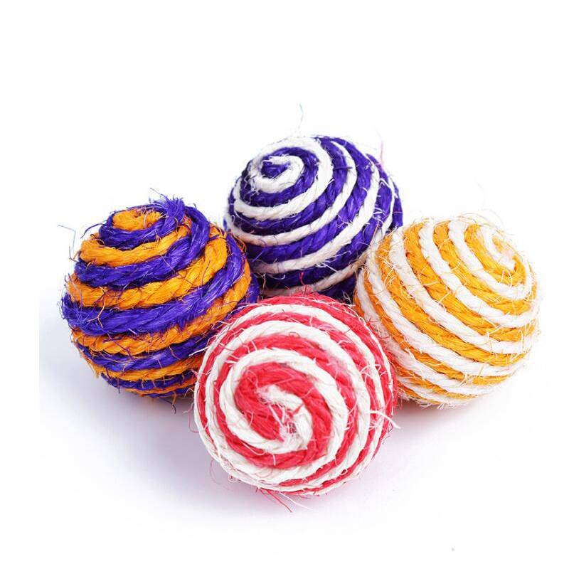 Colorful Woven Sisal Ball for Cat Cats Toys
