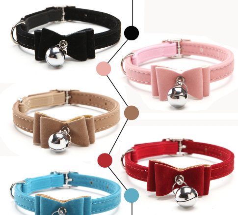 Elastic Collar with Bell for Cats Cats Collars, Harnesses & Leashes