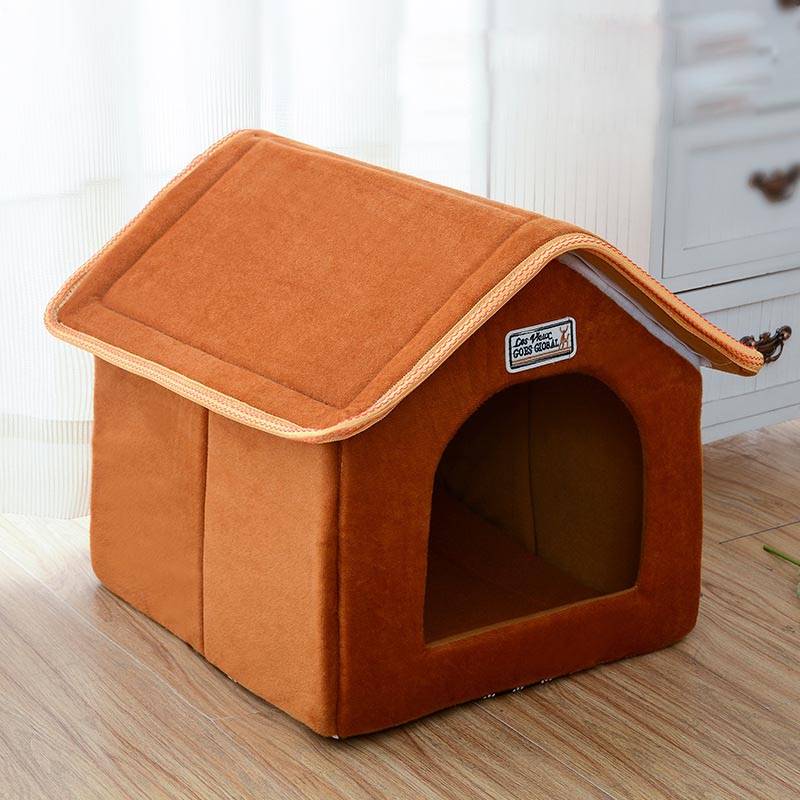 Folding Pet House with Soft Mat Beds Dogs