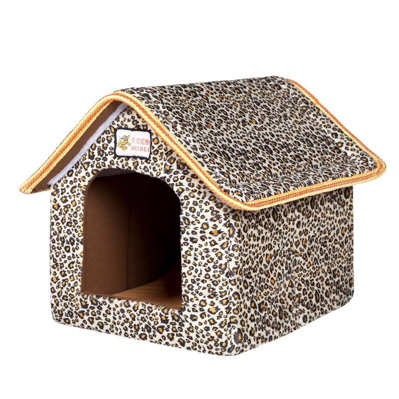 Folding Pet House with Soft Mat Beds Dogs