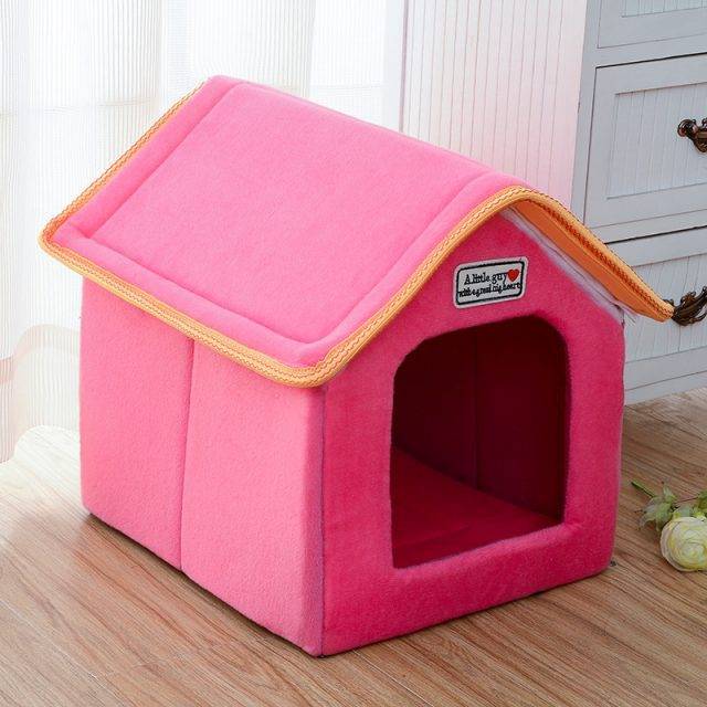 Folding Pet House with Soft Mat - Adorable Darling