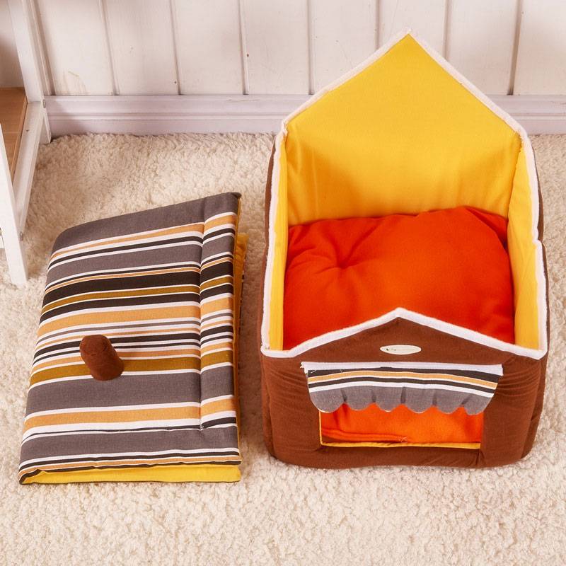 Cozy House Bed with Mat Beds for Cat or Dog