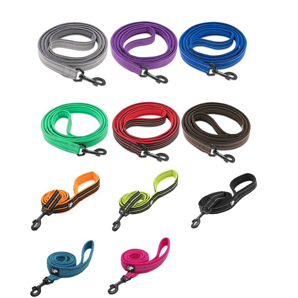 Soft Nylon Dog Leash with Reflective Stripes Collars, Harnesses & Leashes Dogs
