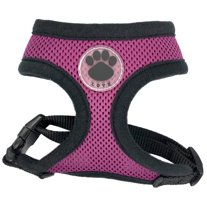 Breathable Paw Print Harness Collars, Harnesses & Leashes Dogs
