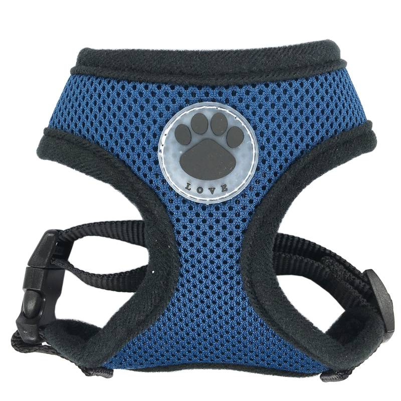 Breathable Paw Print Harness Collars, Harnesses & Leashes Dogs