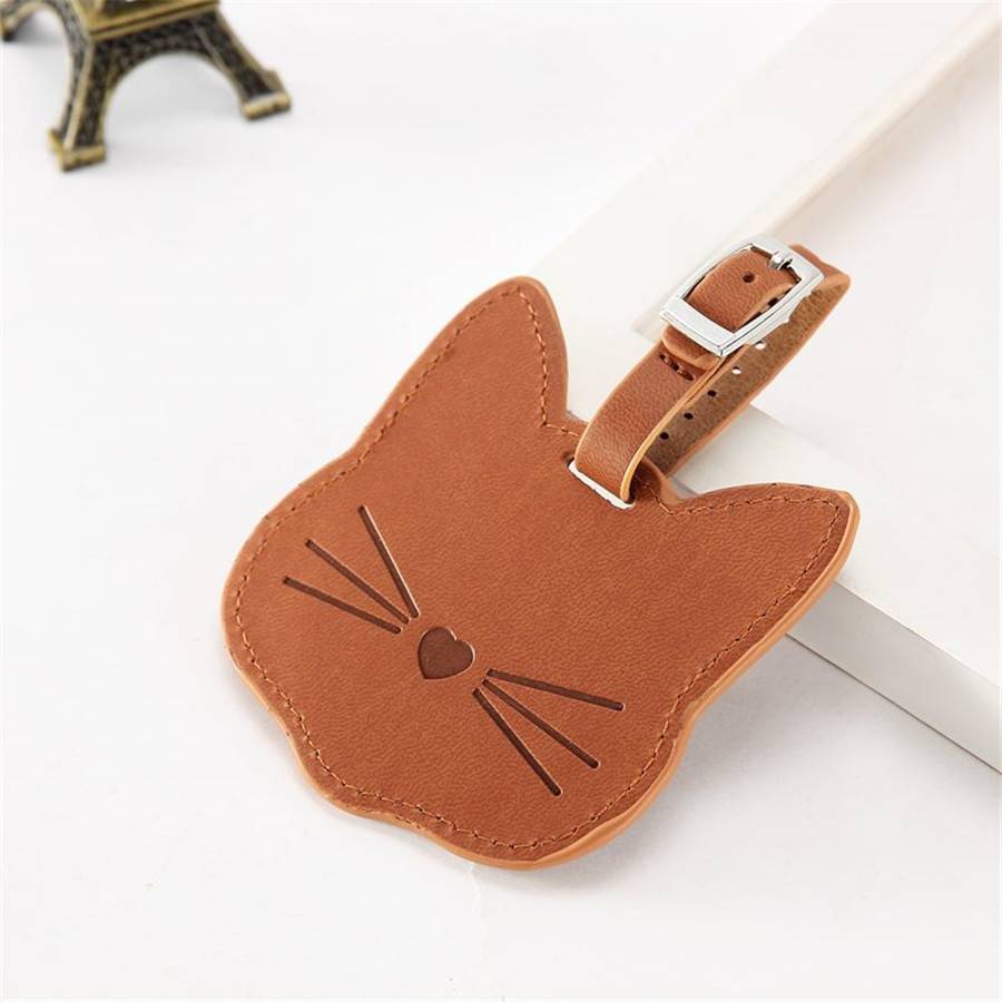 Cat Shaped Luggage Tag For Pet Lovers Travel Accessories