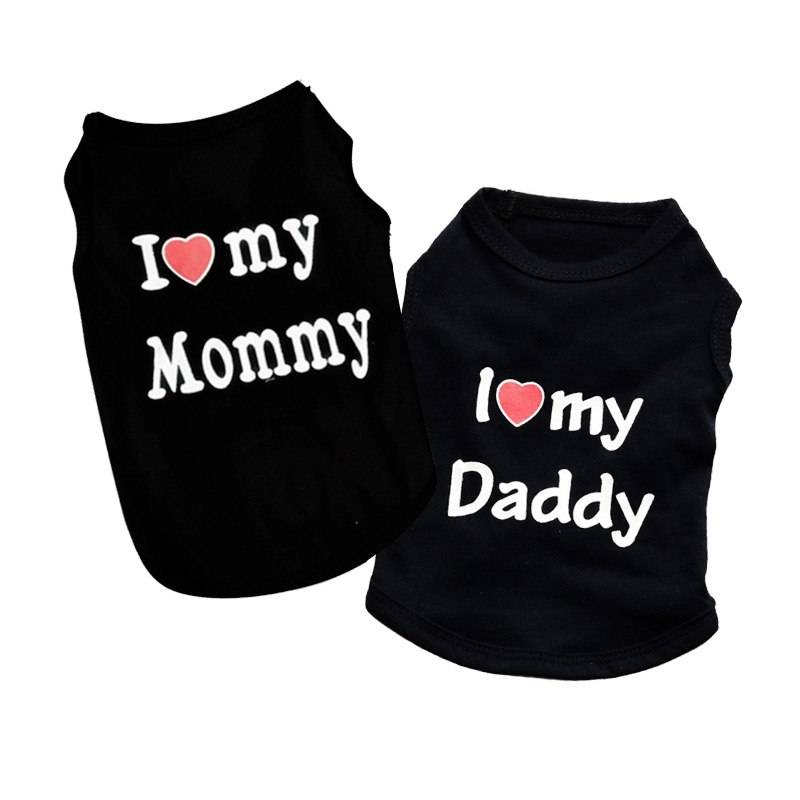 I Love My Mommy/Daddy Dog Shirt