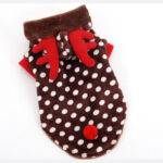 Cat’s Christmas Deer Hoodie Clothing For Cats Pet Christmas Costume and Toy Color: Polka Dot Size: L