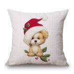 Christmas Dogs And Cats Prints Cushion Covers Pet Christmas Costume and Toy Size: 45 x 45 cm Color: 1