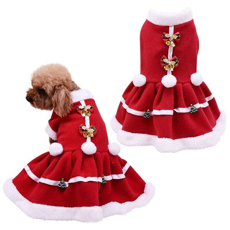 Christmas Red Dress for Dogs