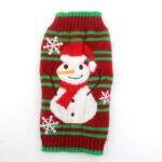 Dog’s Christmas Sweater Clothing For Dogs Pet Christmas Costume and Toy Color: Red Green Snowman Size: XXL