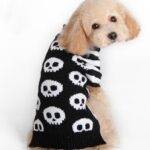 Dog’s Christmas Sweater Clothing For Dogs Pet Christmas Color: White Skull Size: L