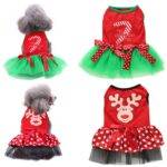 Patterned Christmas Dog Dress Clothing For Dogs Pet Christmas